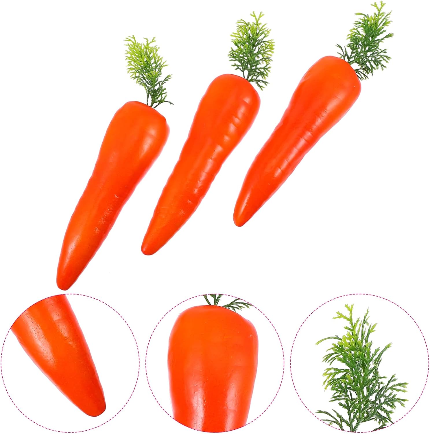 Jojofuny 3pcs Lifelike Artificial Easter Carrots
