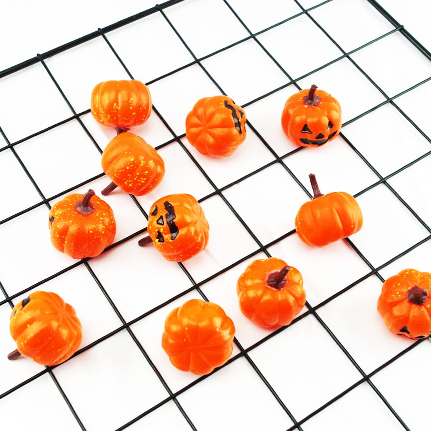 Weahre 32 Piece Halloween Mini Artificial Pumpkins for Decorations