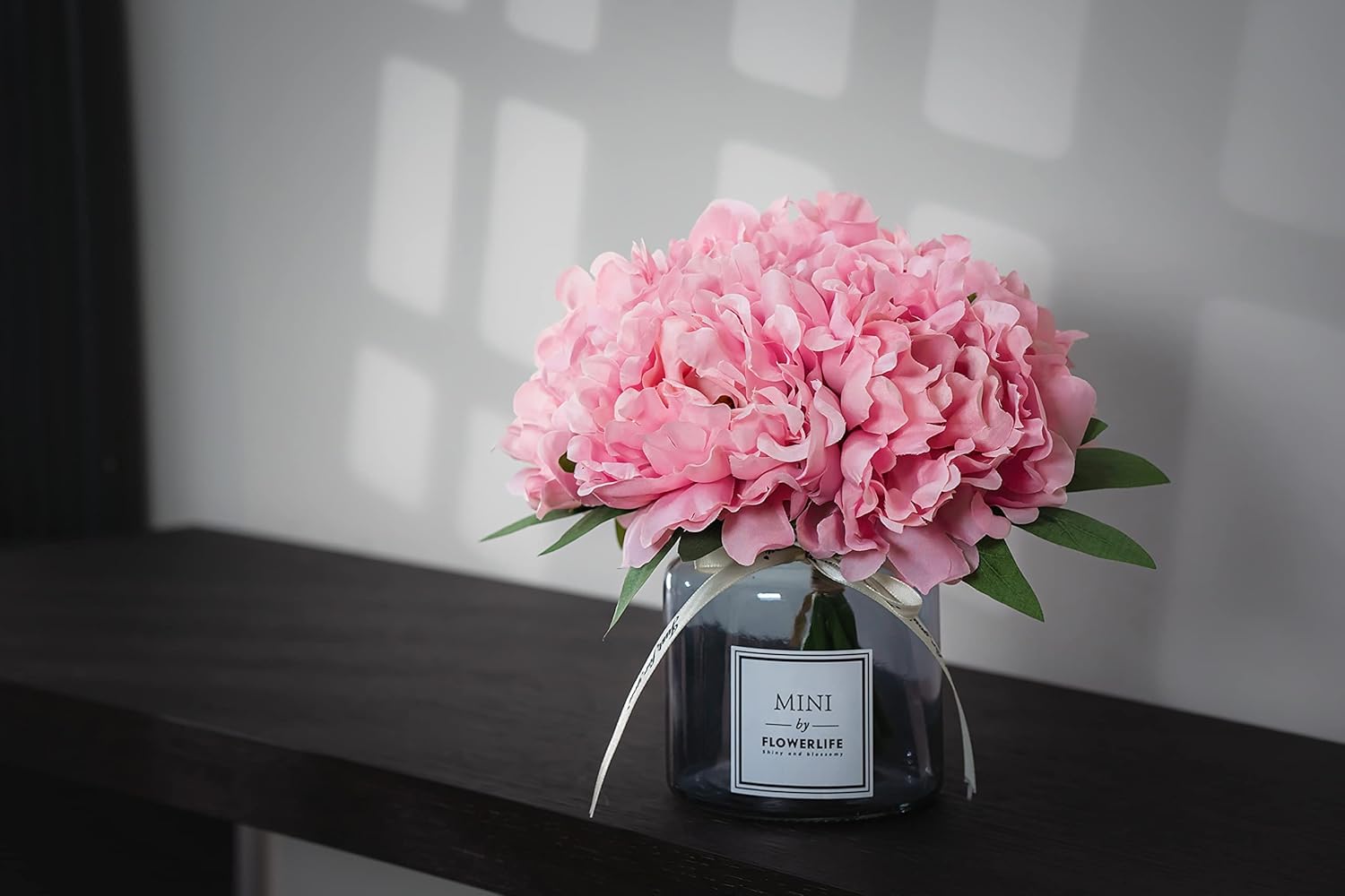 XIAYAN Artificial Flower and Glass Bottle Set Is Style Pink Purple