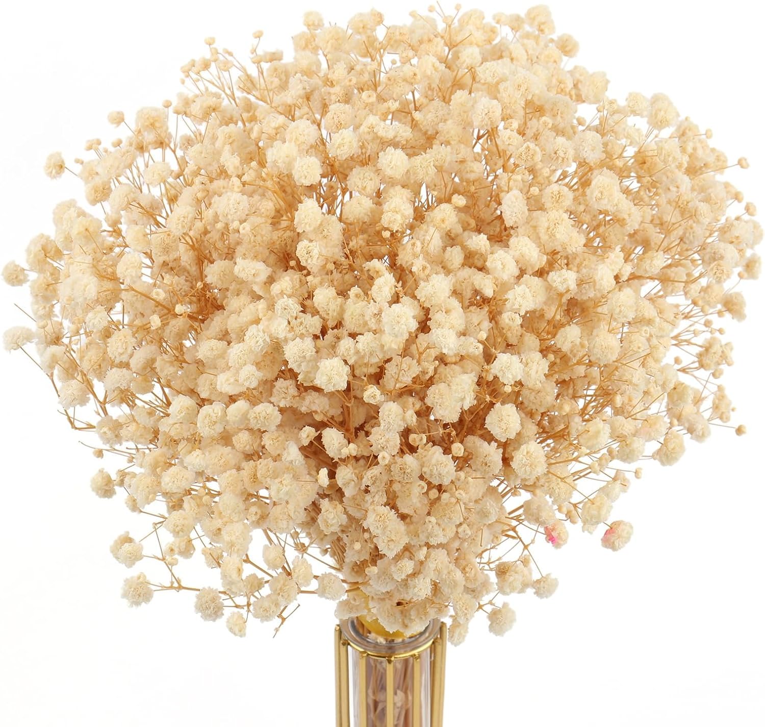 MIHUAGE Dried Flowers Bundles White Babys Breath Gypsophila Wedding Decor