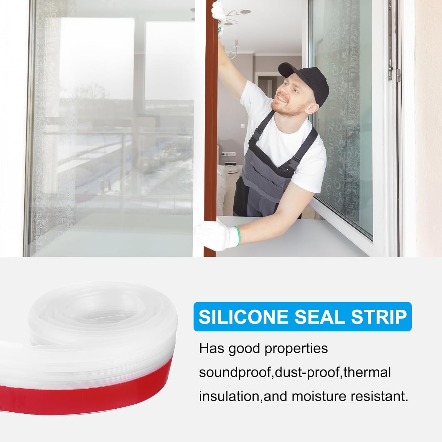 PATIKIL Door Draft Stopper 2 Pack 33FT Silicone Weather Seal Strip