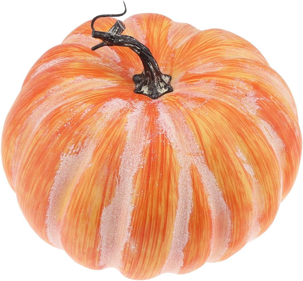 Woration Fake Pumpkin Decoration 84 Inch Yellow Artificial Vegetable