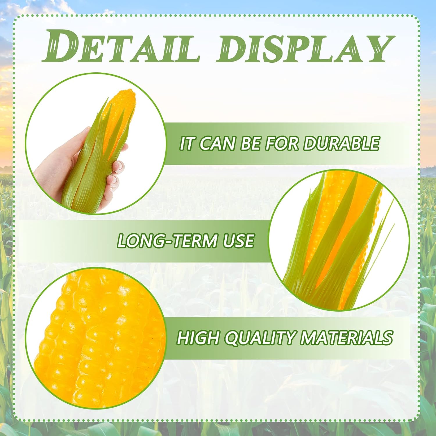Taiyin 8 Pcs Plastic Artificial Corn Decorations 1