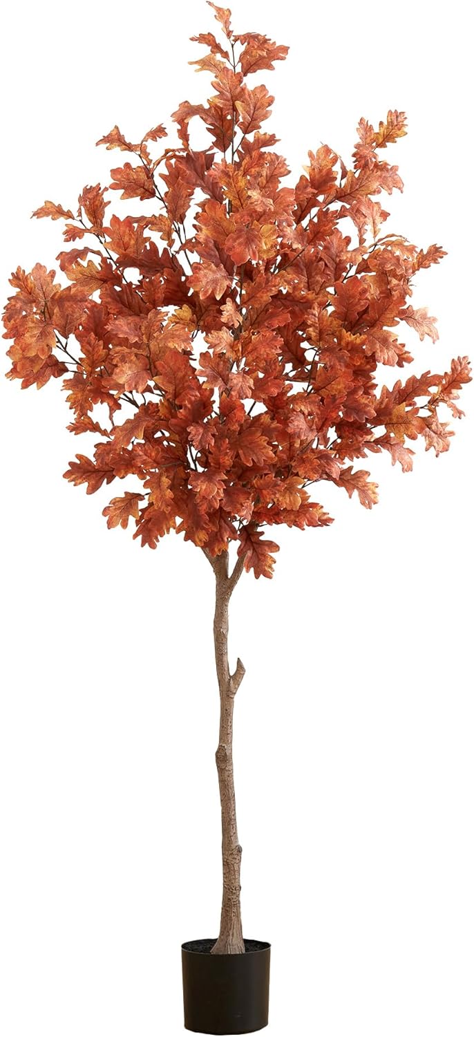 Nearly Natural 6ft Autumn Oak Artificial Fall Tree
