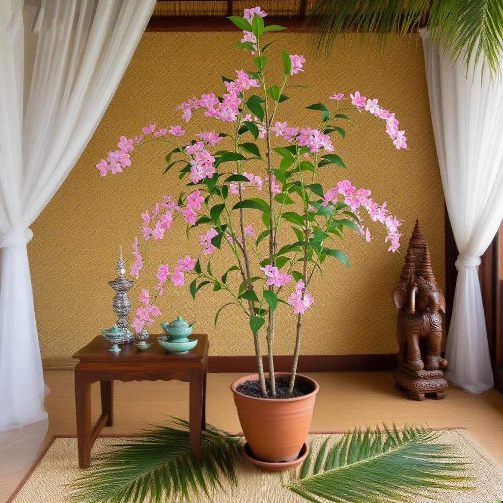 Artificial Jasmine Tree 6ft Black Pot Fake Plants