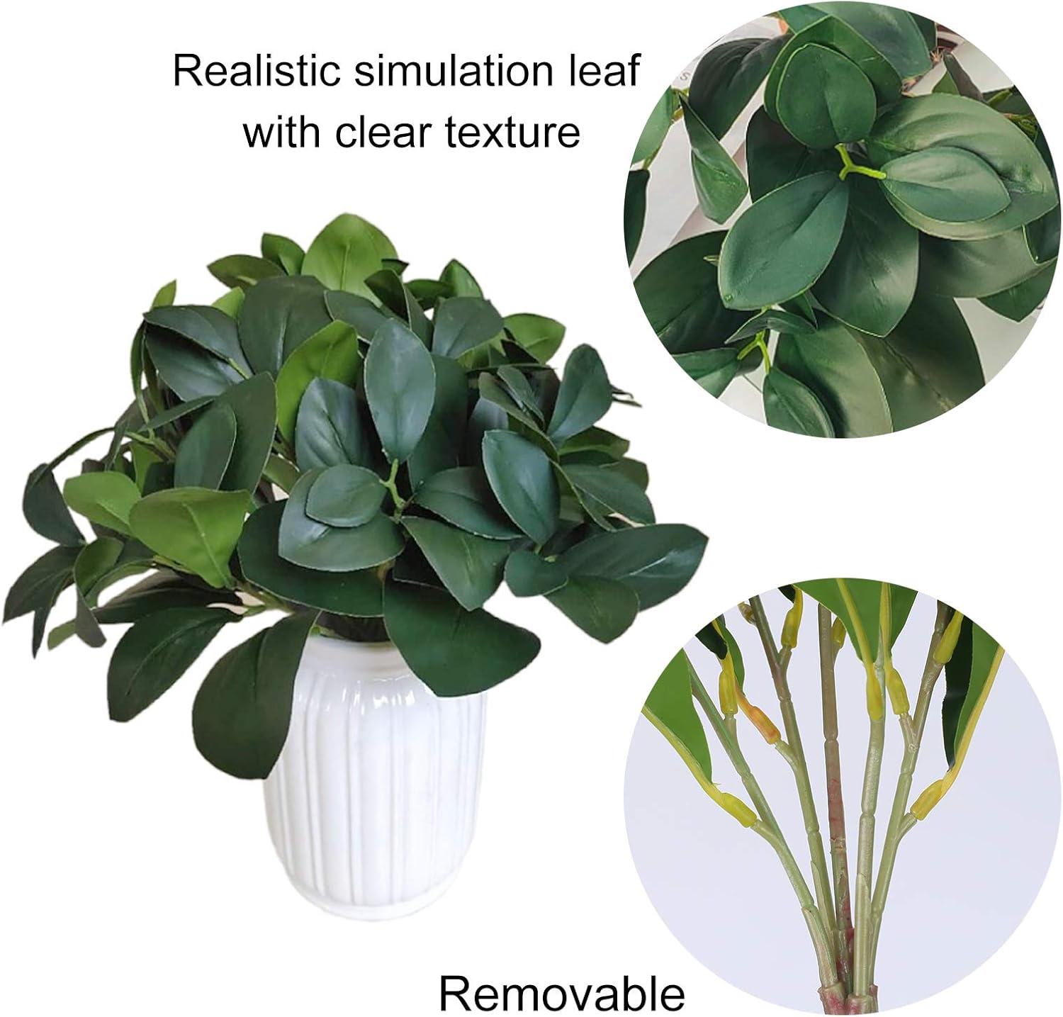 4Pcs Artificial Eucalyptus Shrubs for Garden and Home Decor