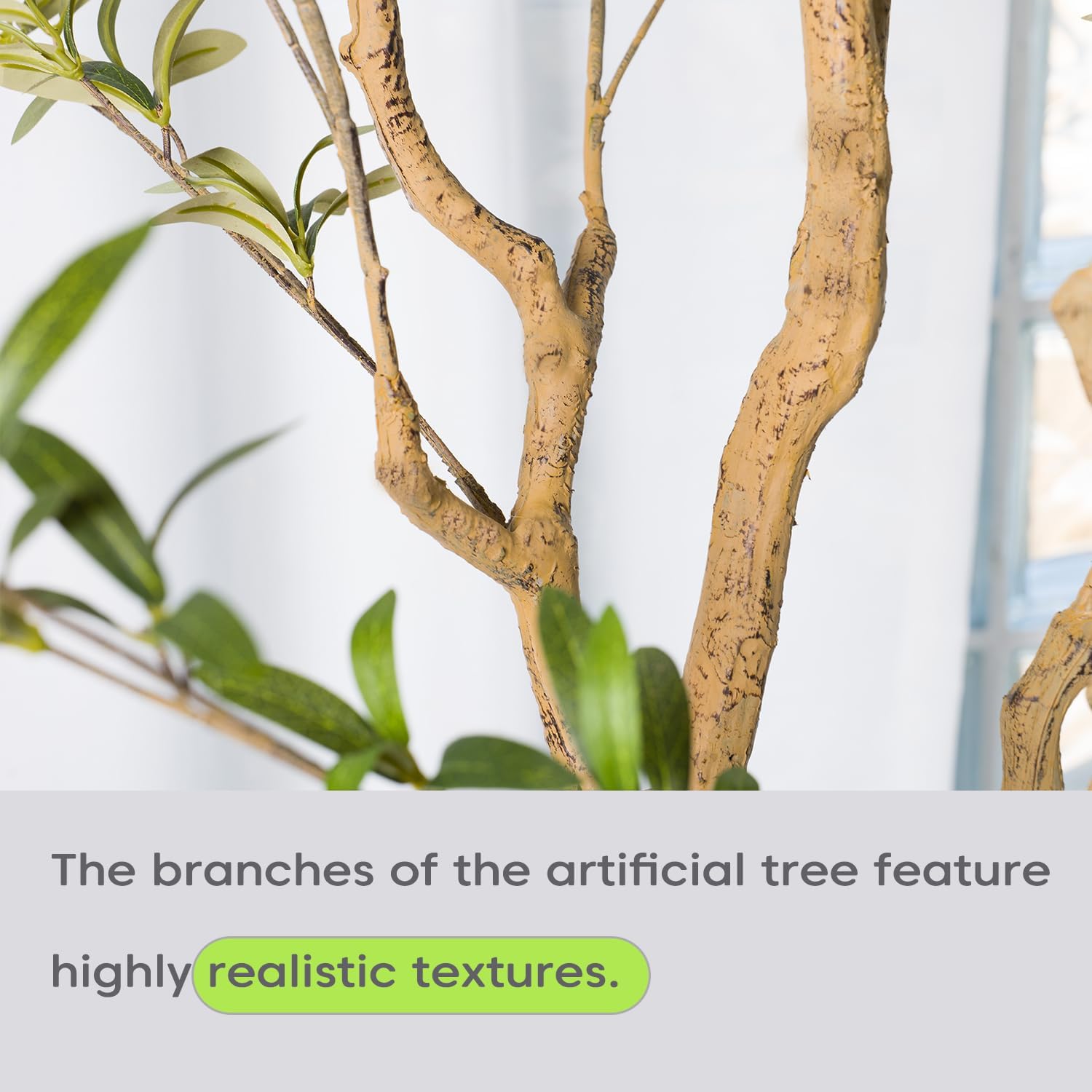 Artificial Olive Tree with White Pot - 5FT Tall Indoor Plant