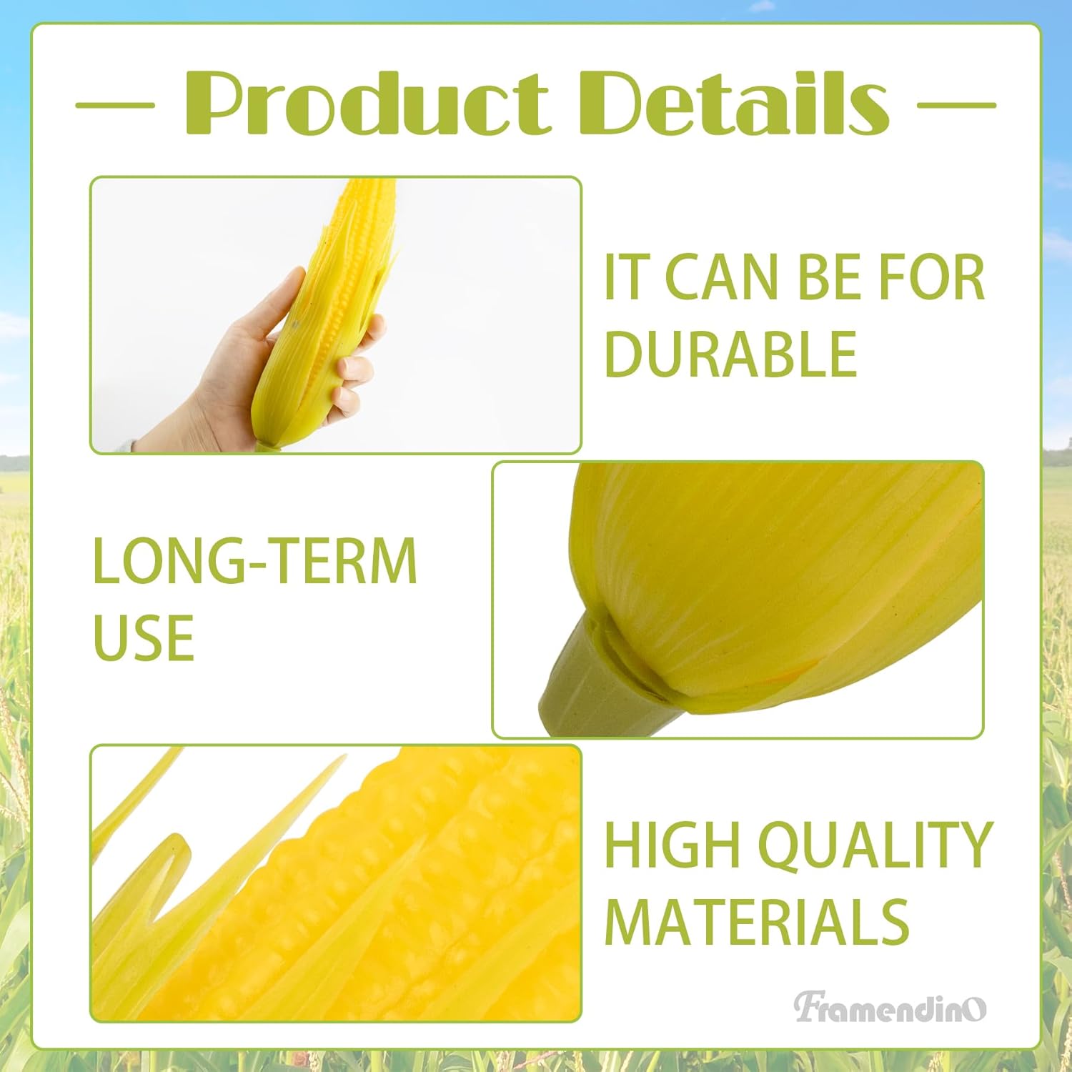 Framendino 8 Pack Artificial Corn Decorations