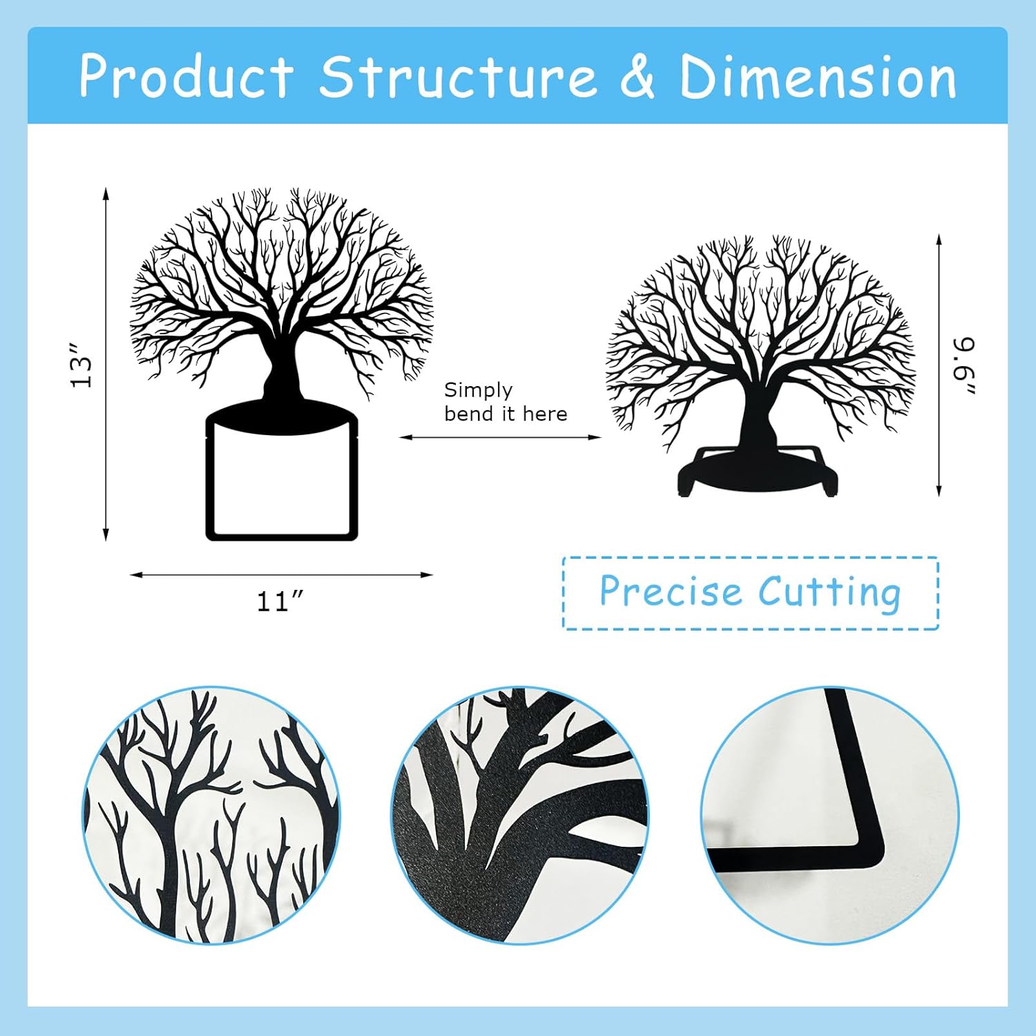 DASIMAT Metal Tree of Life Table Top Decor