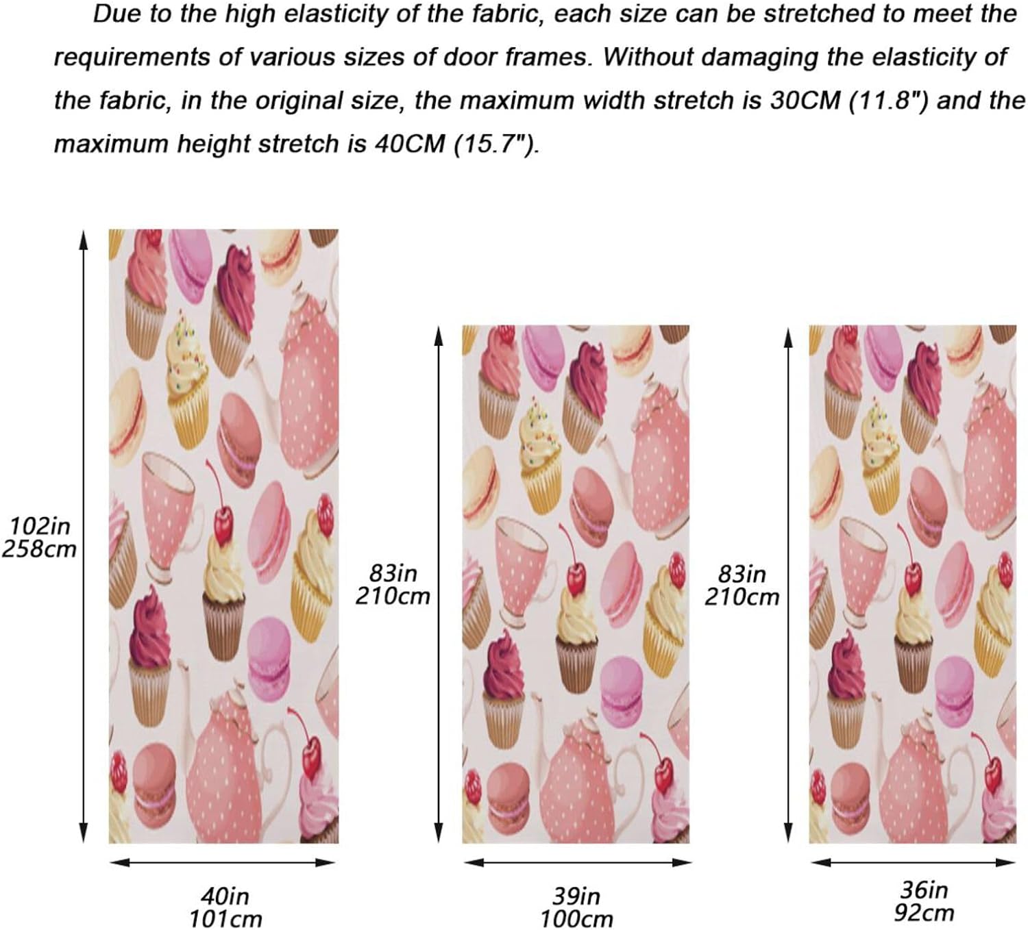 Susiyo Teaparty Pink Cake Halloween Door Cover