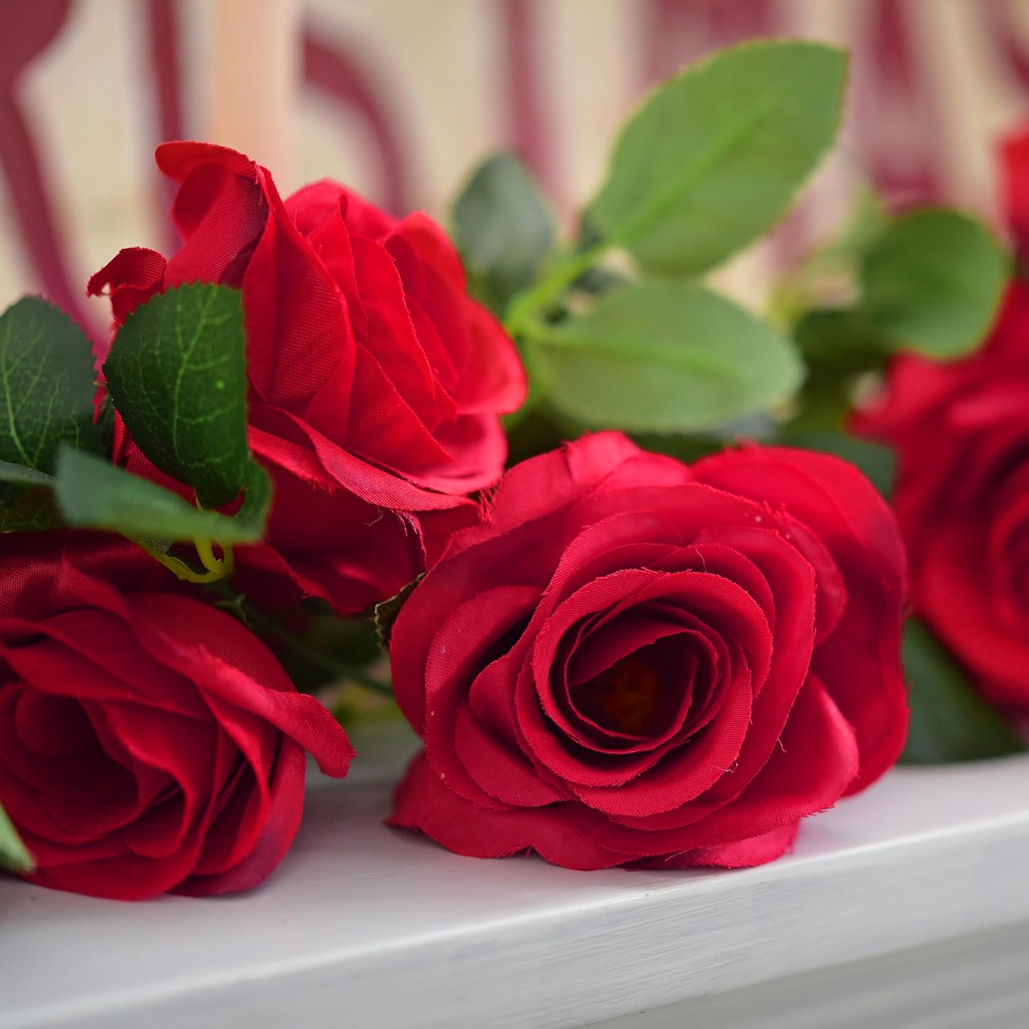 FiveSeasonStuff 29 Ft Rose Silk Garland Set for Wedding and Garden