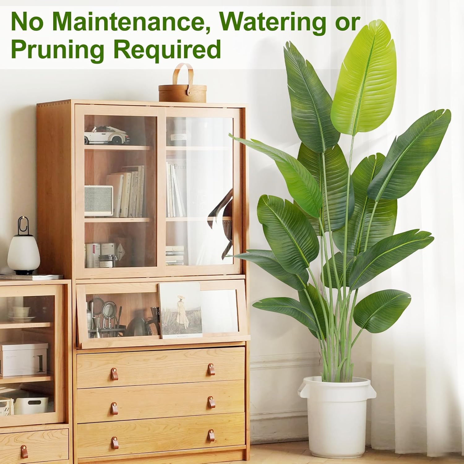 Lifelike Bird of Paradise Artificial Plant 6ft Faux Banana Leaf Tree