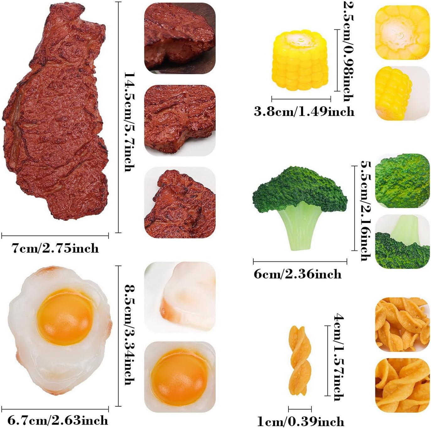 25pcs Artificial Food Decor for Kitchen Wedding Display