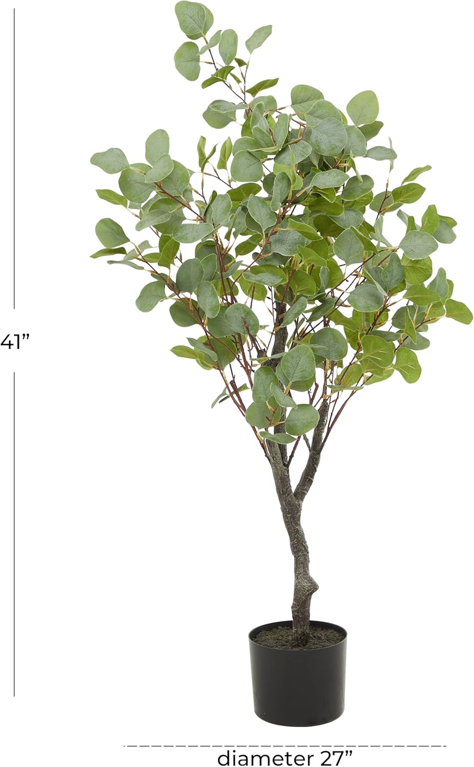 Deco 79 Faux Foliage Eucalyptus Artificial Tree 27x27x41 Green