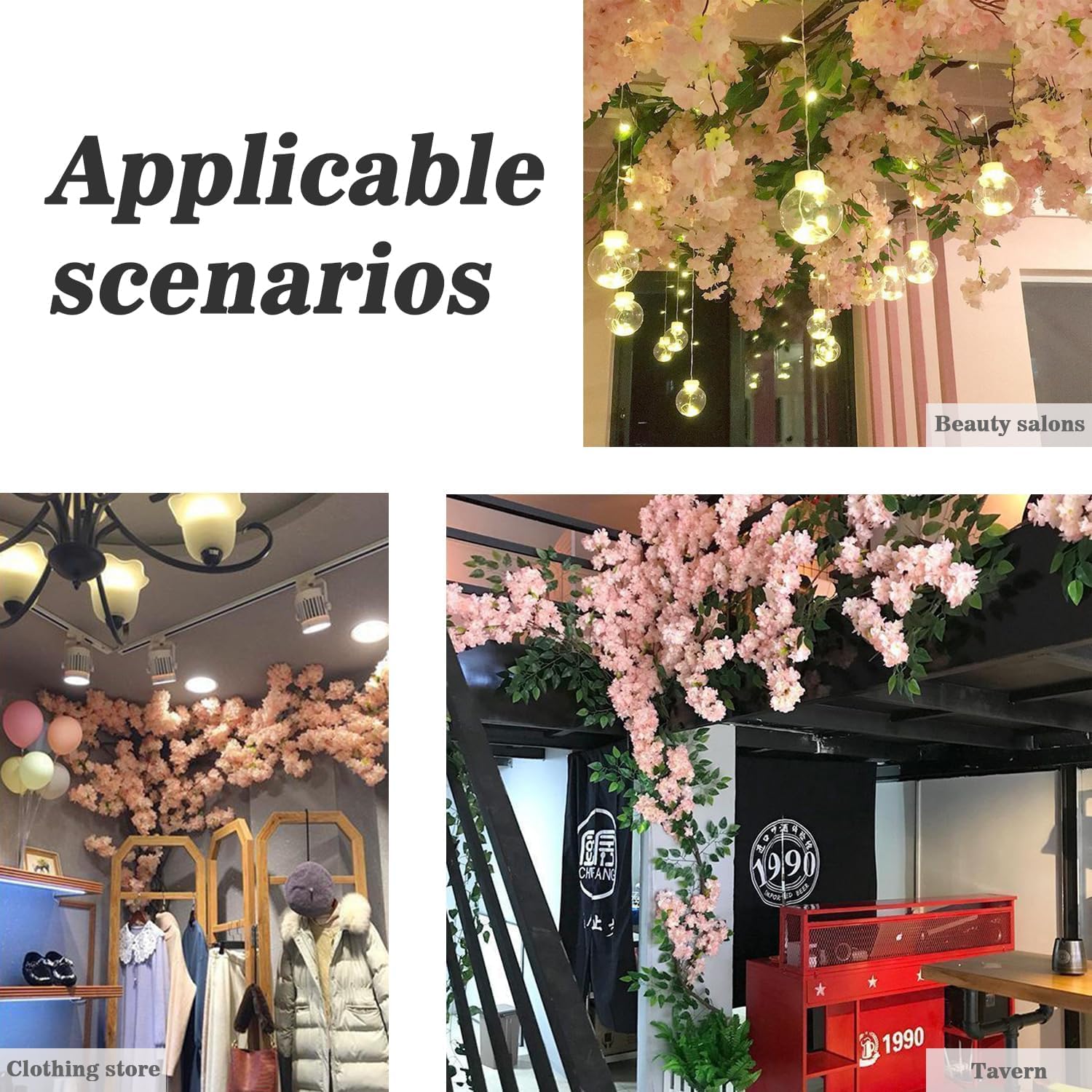 Artificial Cherry Blossom Tree for Indoor Ceiling Decor