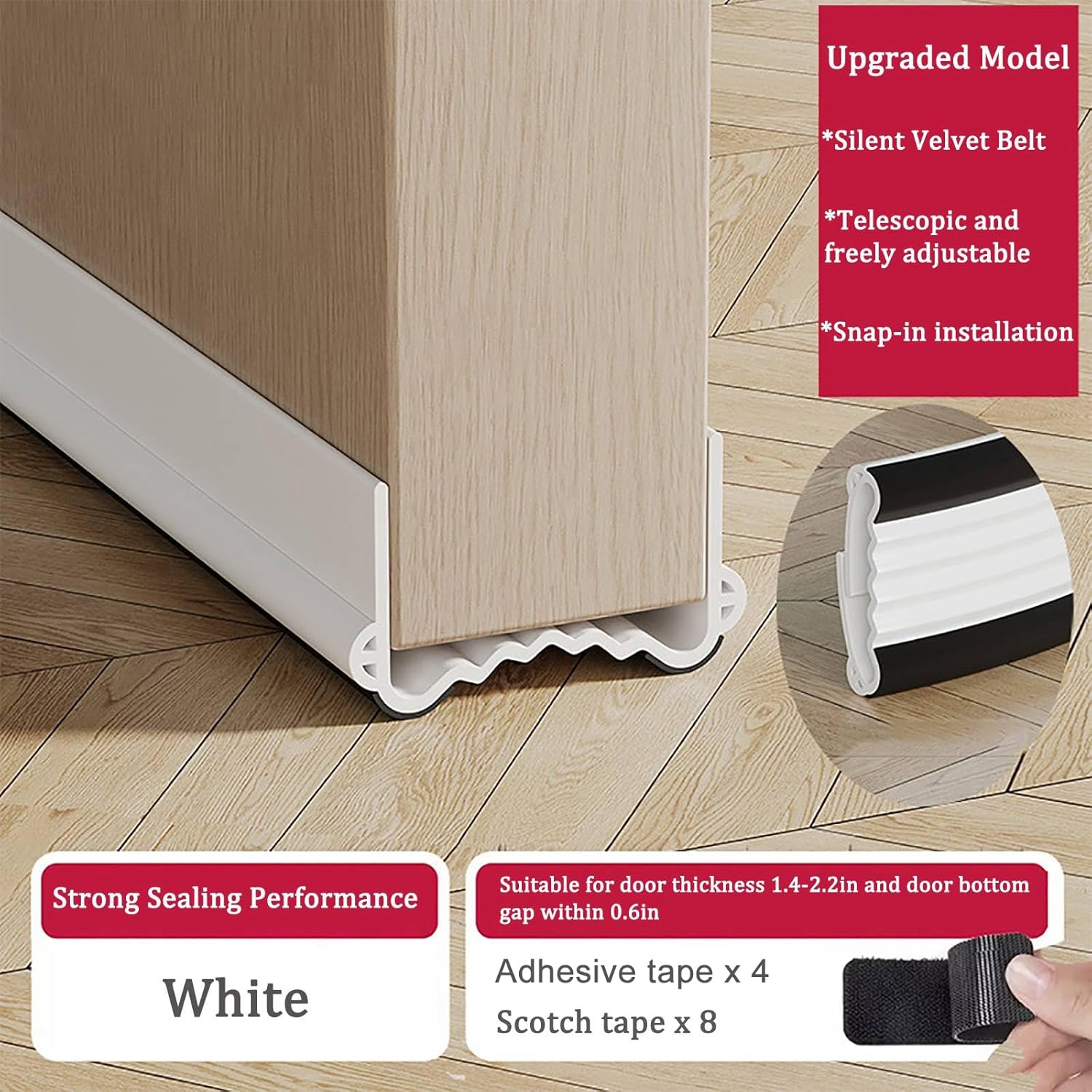 Valcatch Door Draft Stopper Adjustable Weather Stripping