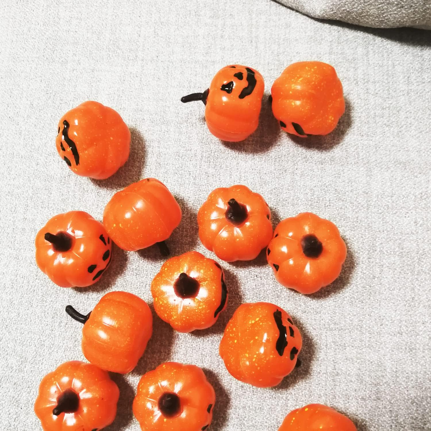 Weahre 32 Piece Halloween Mini Artificial Pumpkins for Decorations