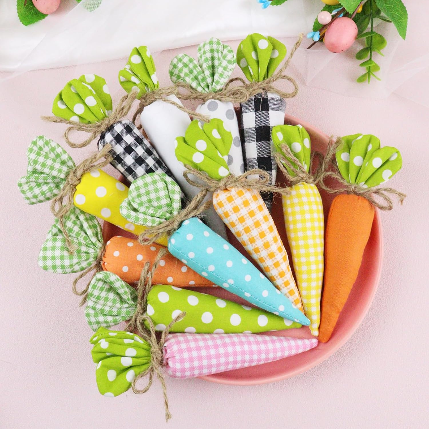 Brihasory Easter Carrots Decorations Set of 12