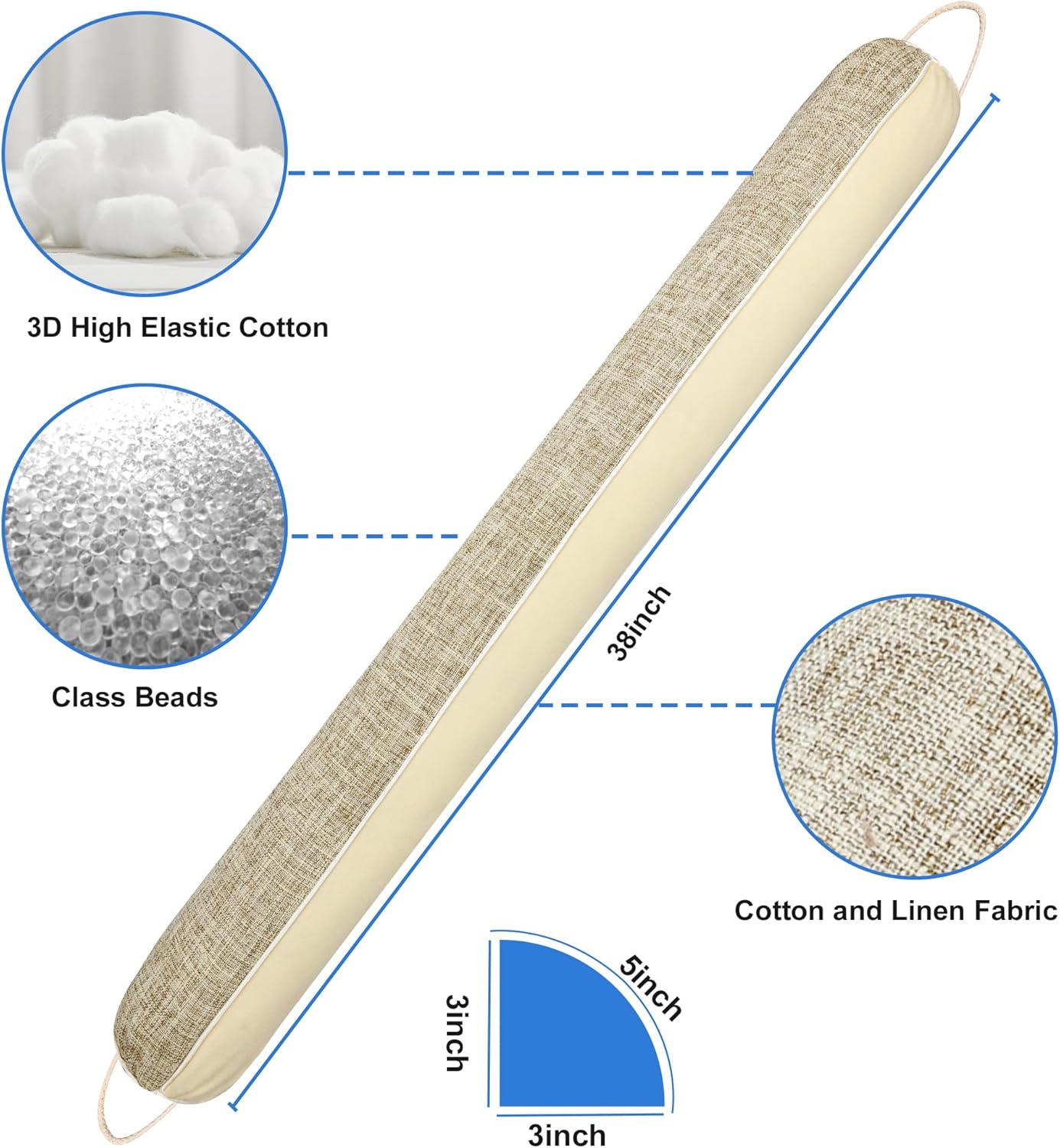 NABOWAN 38 Inch Weighted Door Draft Stopper