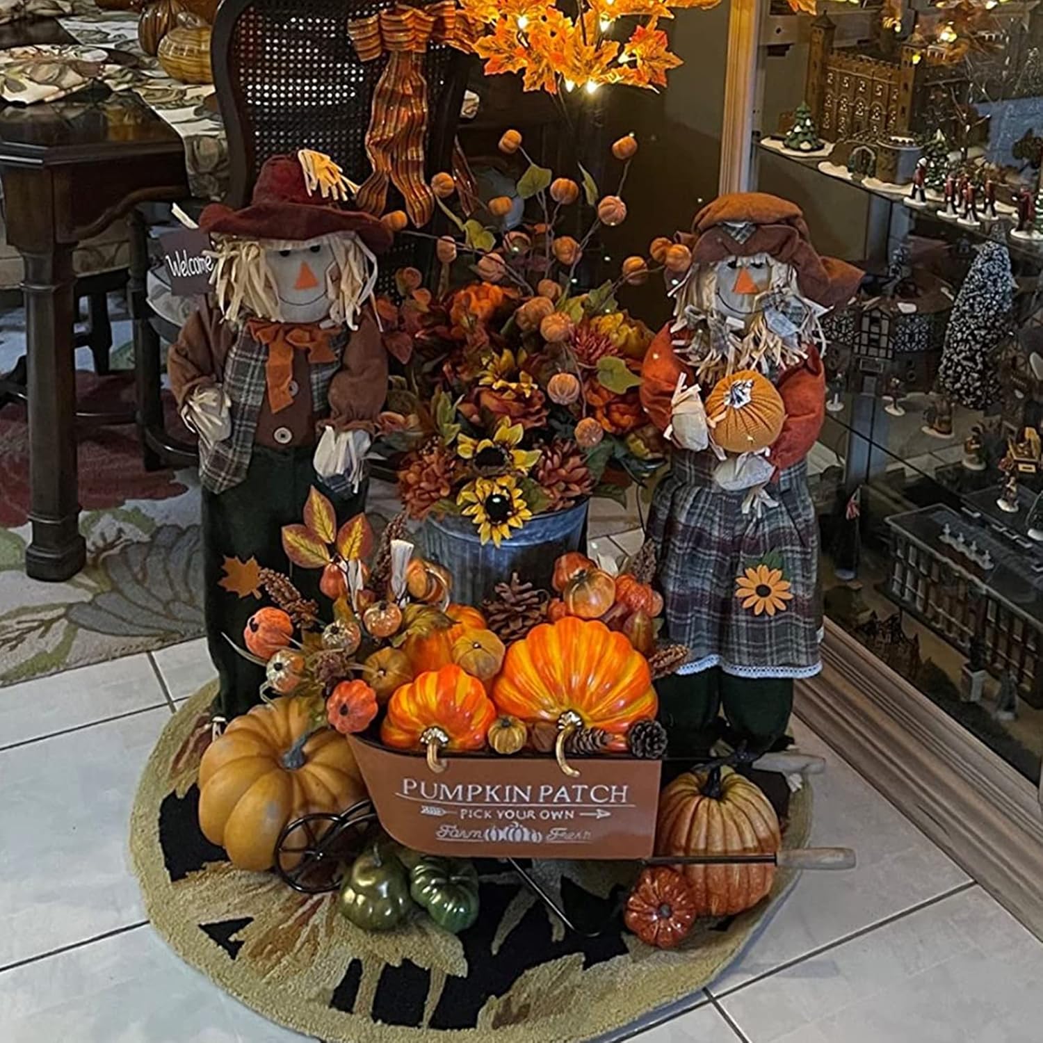 Winemana 3 Pcs Artificial Pumpkins Fall Decorations
