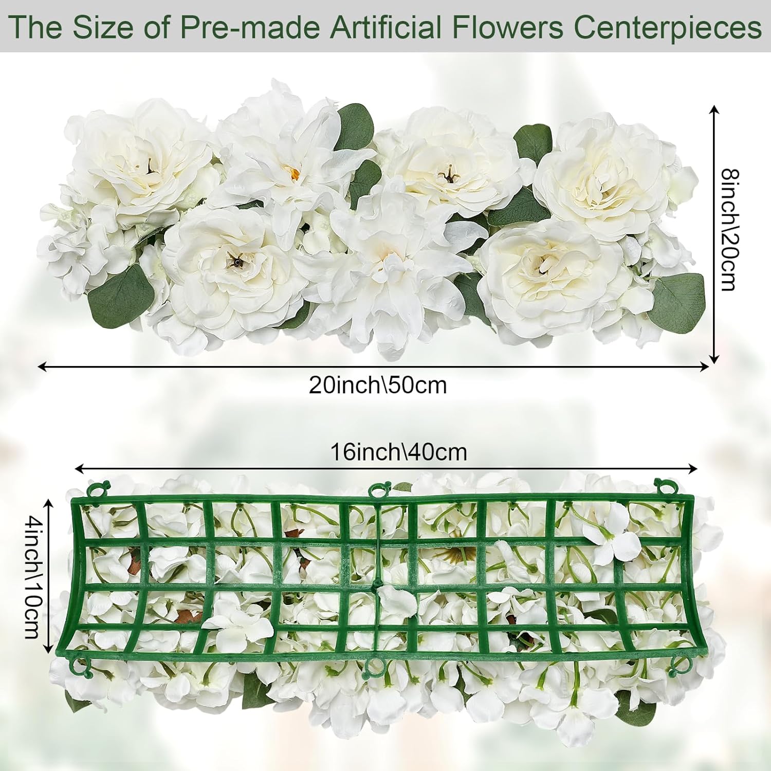 Wedding Arch Decorations Pack of 4 Artificial Flowers White