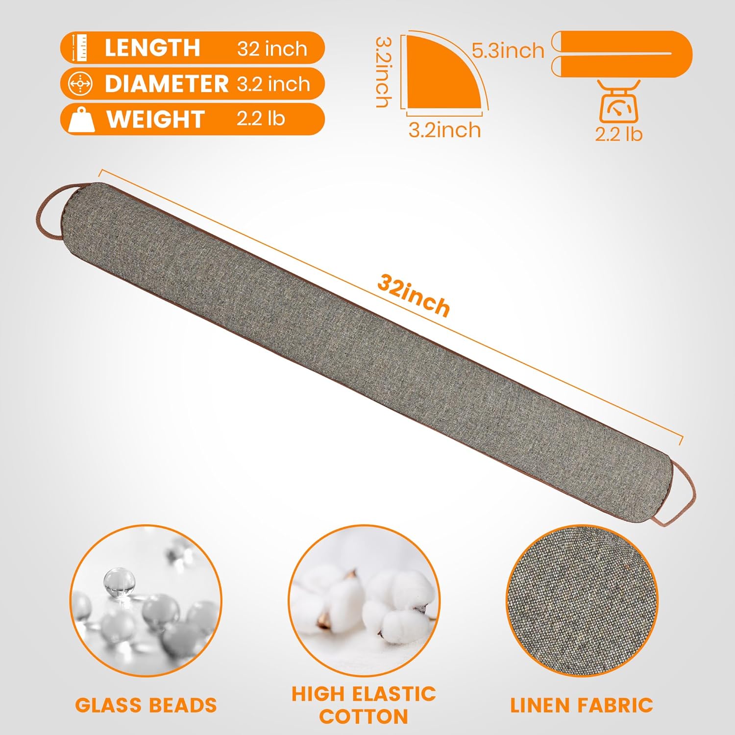 TORRAMI 32 Inch Draft Stopper Door Seal