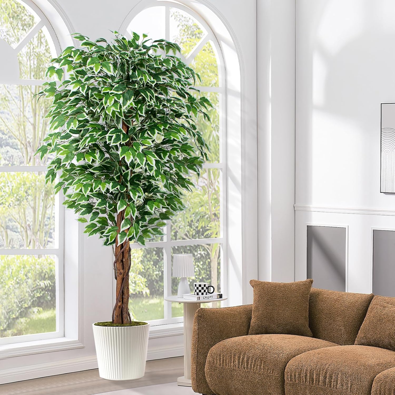 62ft Ficus Artificial Tree with 3 Curved Trunks