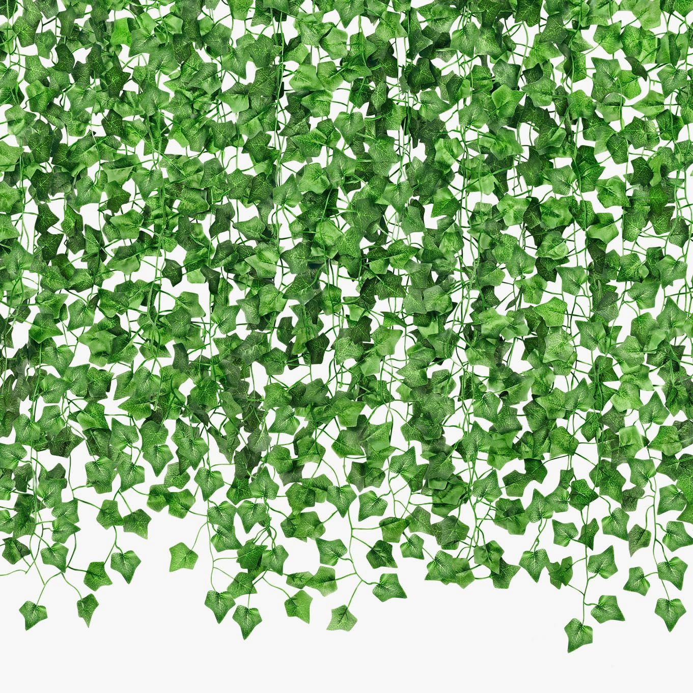 CQURE 18 Pack Artificial Ivy Garland 126 Ft UV Resistant