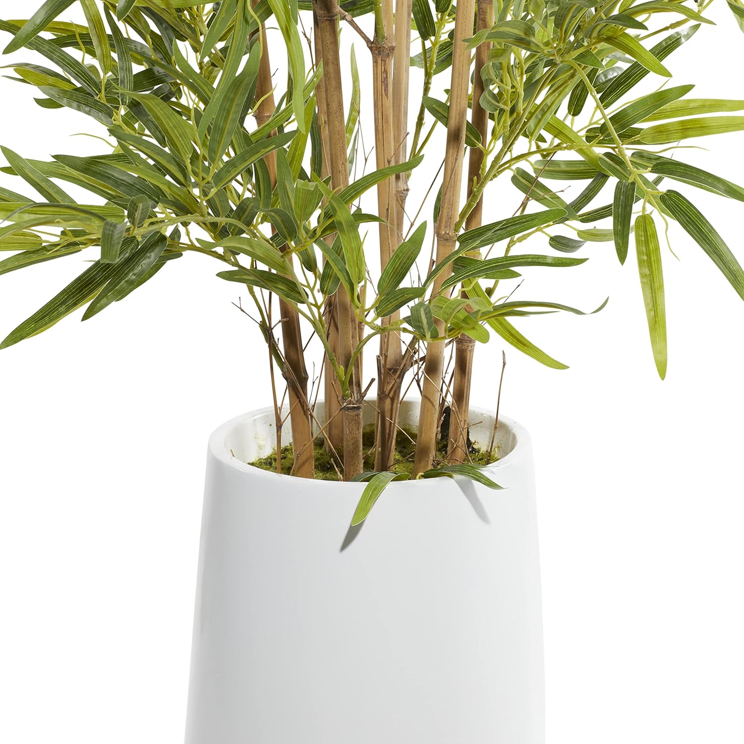 Deco 79 Artificial Bamboo Tree with Realistic Leaves and Fiberglass Pot