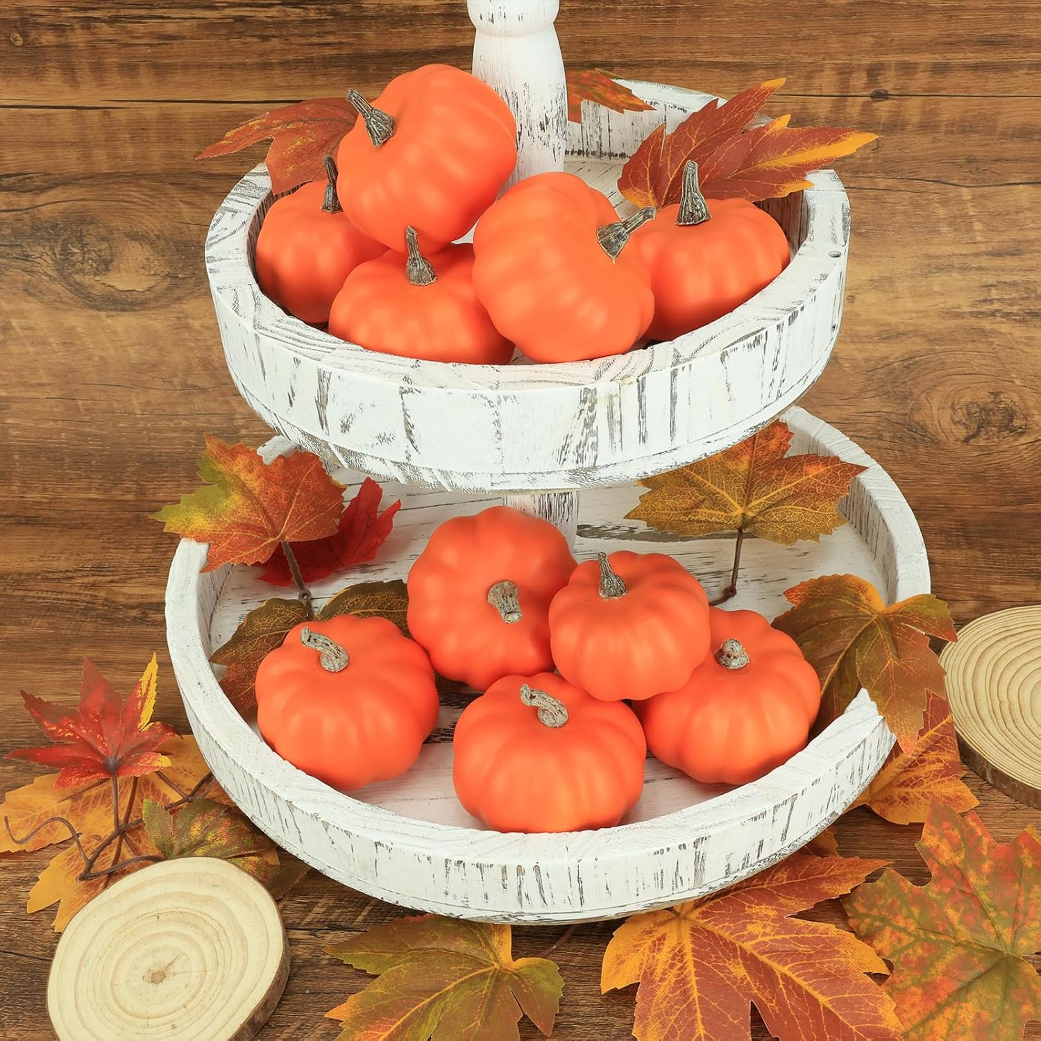 10 Pcs Fake Pumpkins Fall Thanksgiving Decorations