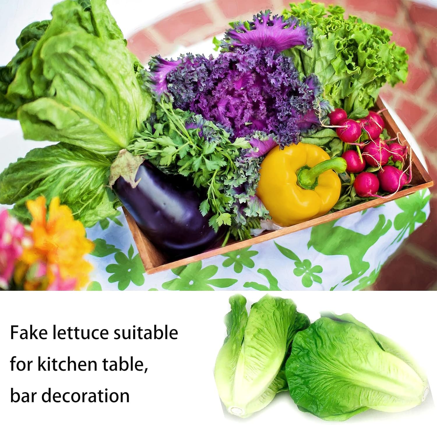 Artificial Lettuce Faux Vegetable Decor Garland