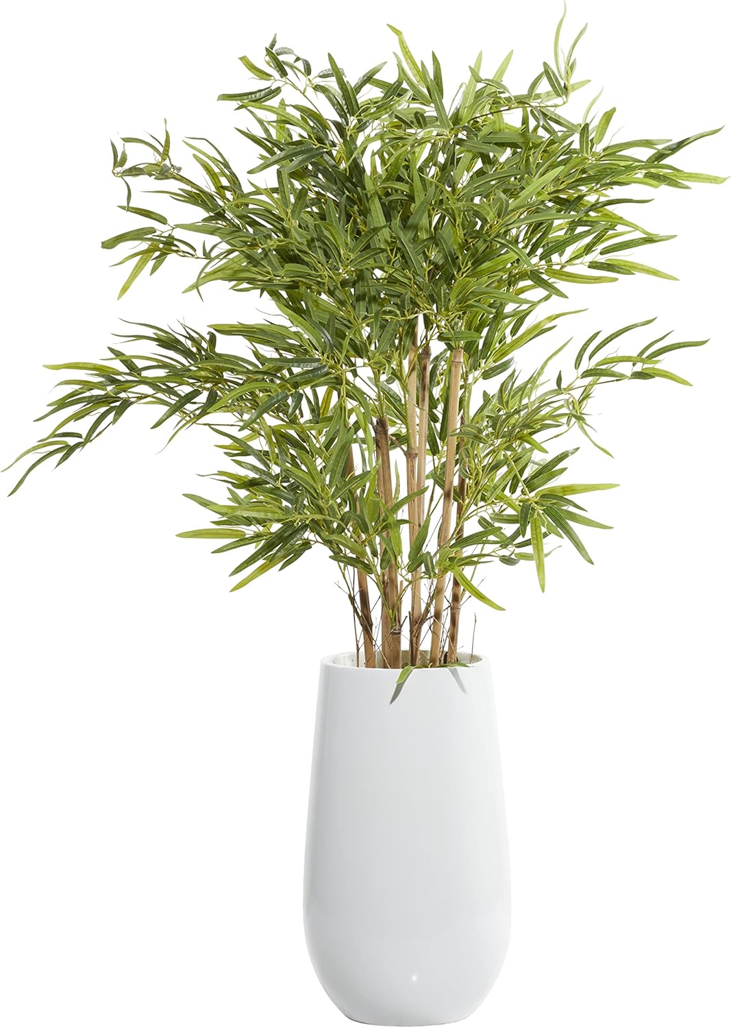 Deco 79 Artificial Bamboo Tree with Realistic Leaves and Fiberglass Pot