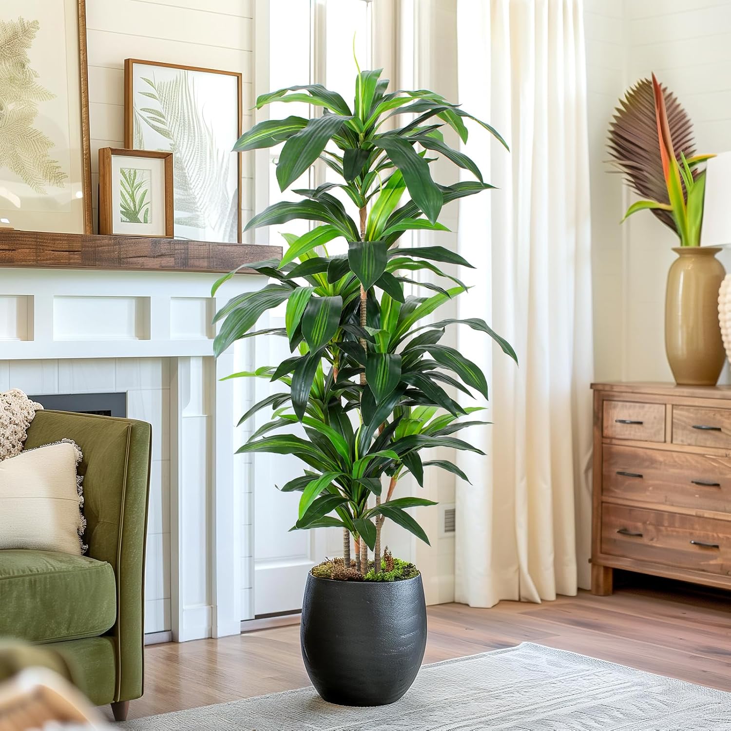 YEPDIN 5 FT Artificial Dracaena Tree with Pot