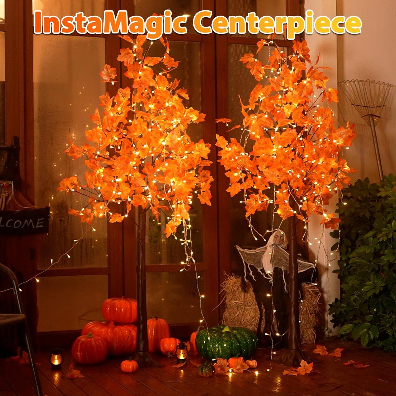 6FT Lighted Maple Tree with 120 Warm White LED Lights