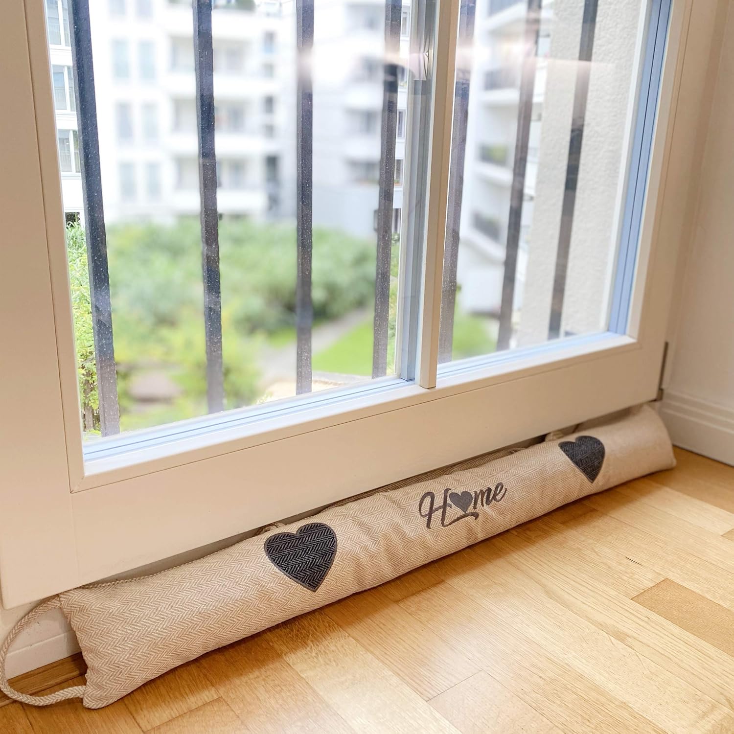 Praknu Door Draft Stopper 35 Inches Beige
