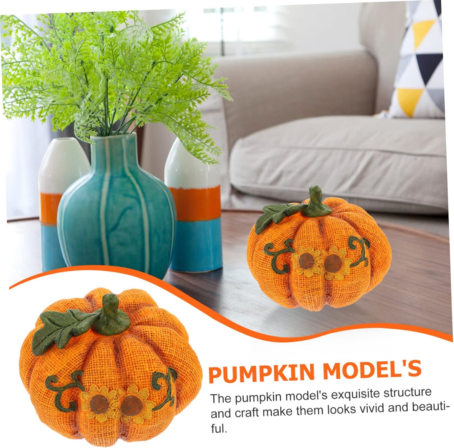 Realistic Artificial Pumpkin Model for Fall Decor