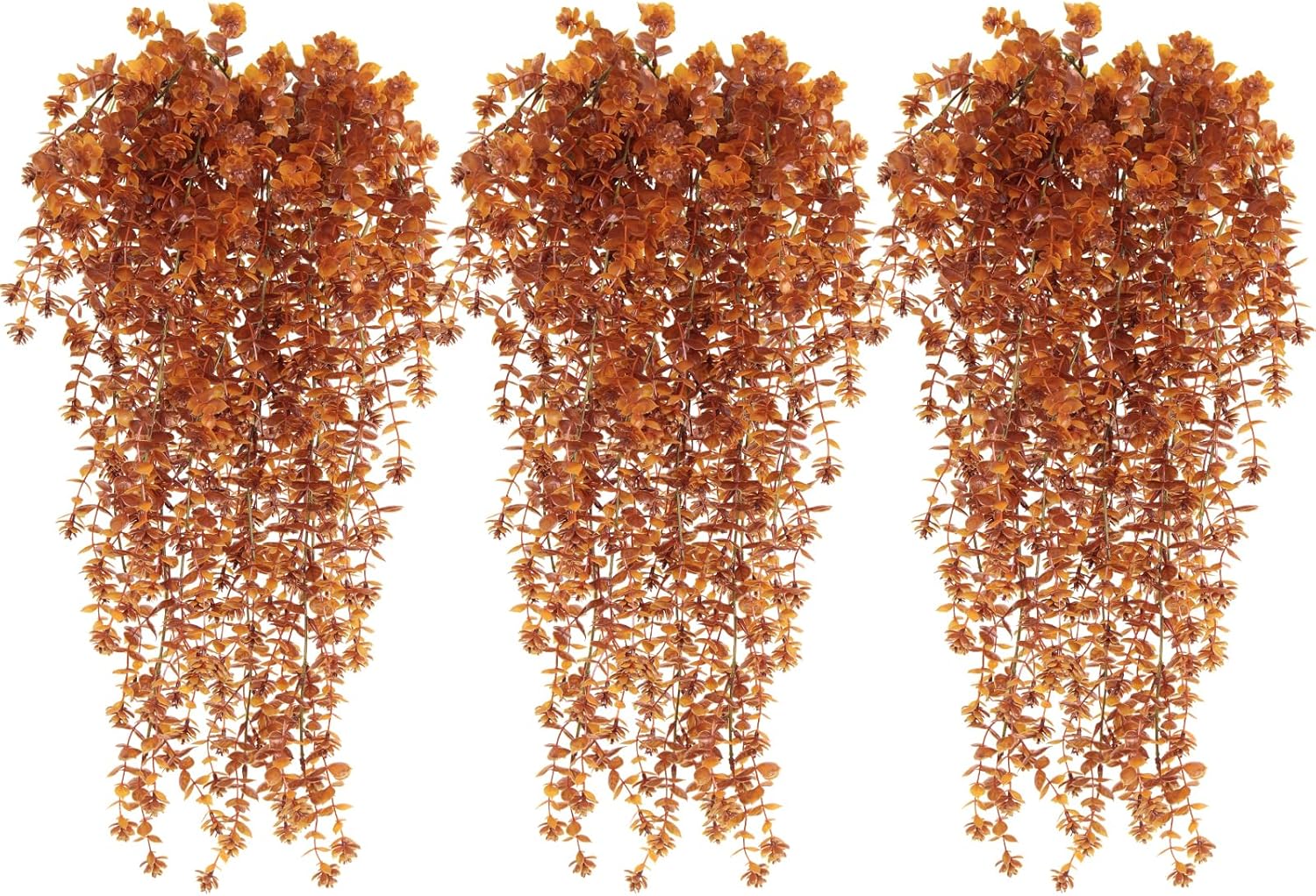 Fall Flower Artificial Hanging Plants Set of 3
