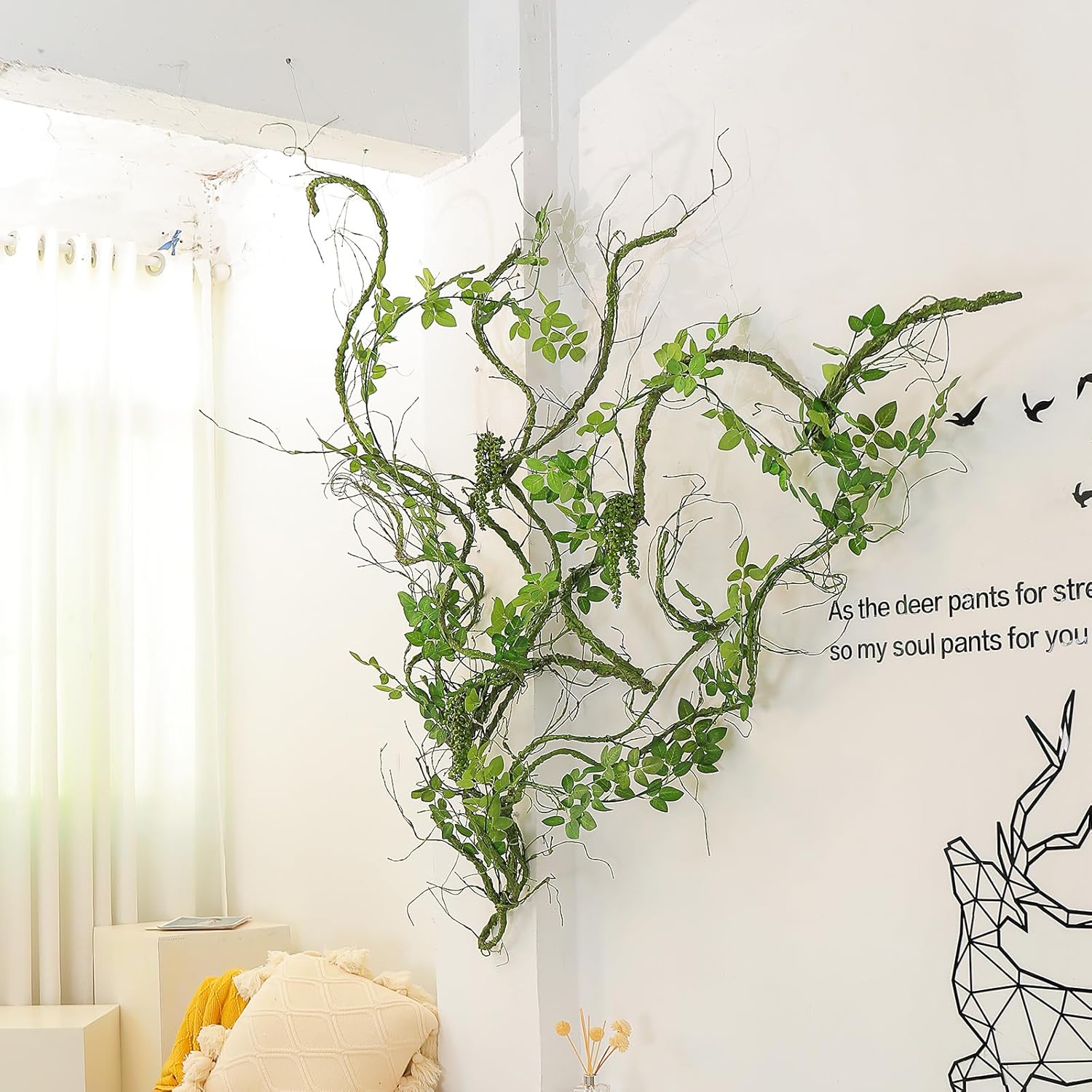 118 Inch Artificial Tree Branches for Wall Hanging Decorations