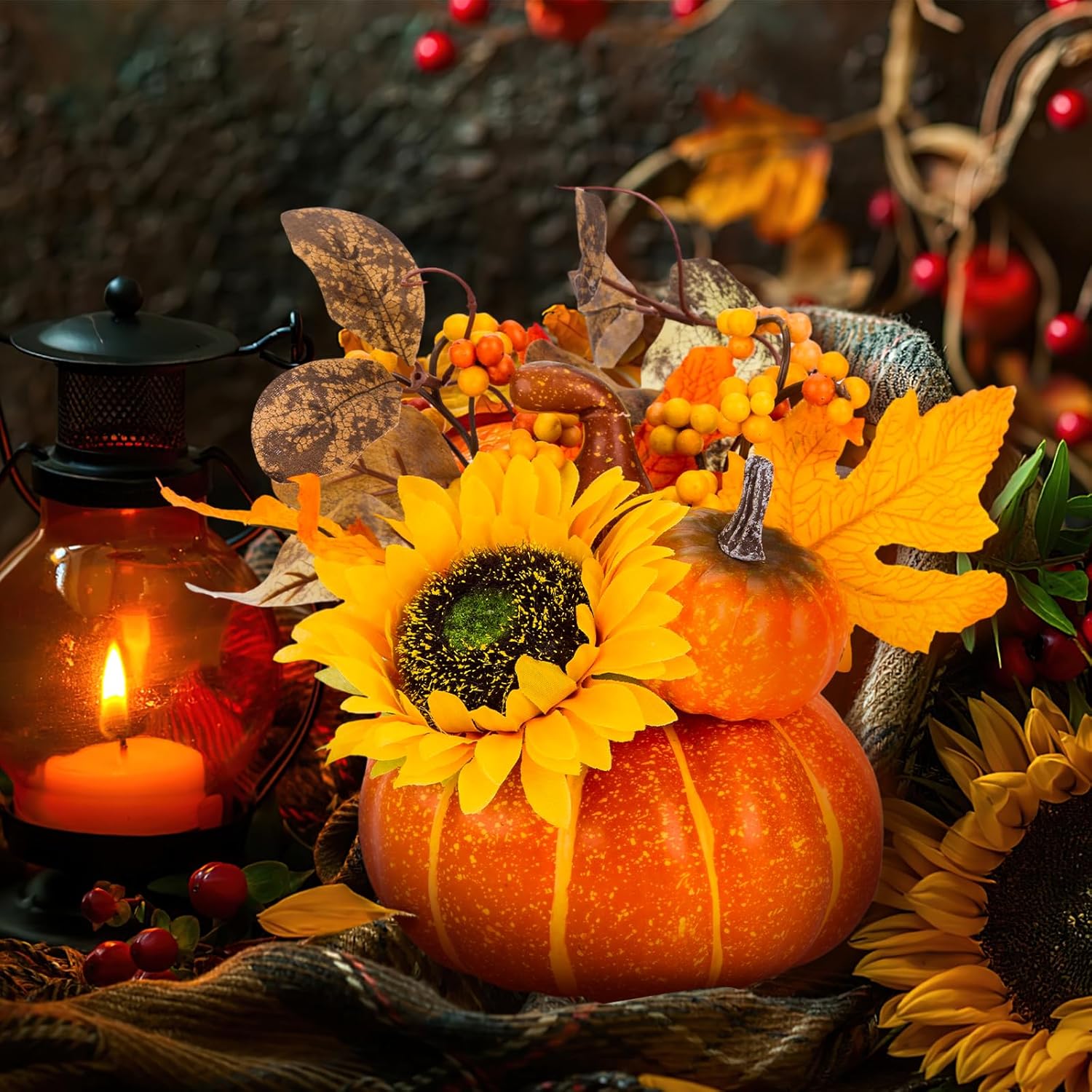 DomeStar Artificial Pumpkin for Fall Decor