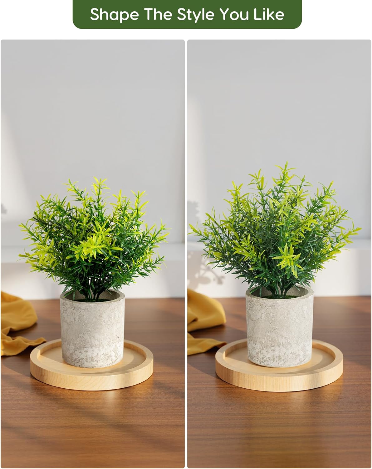 Velener Artificial Rosemary Potted Plants for Home Decor
