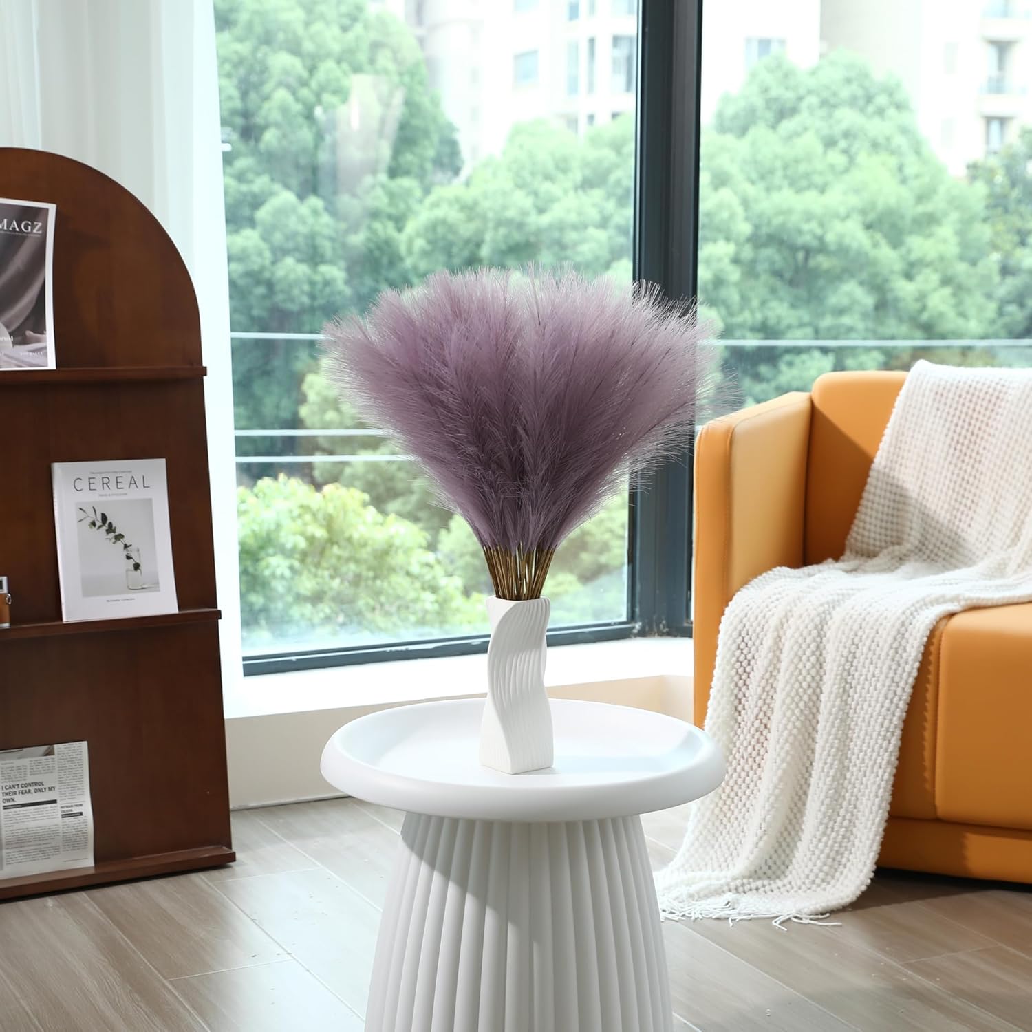 Purple Pampas Grass Decor - 30pcs 24 Inch Artificial Plants