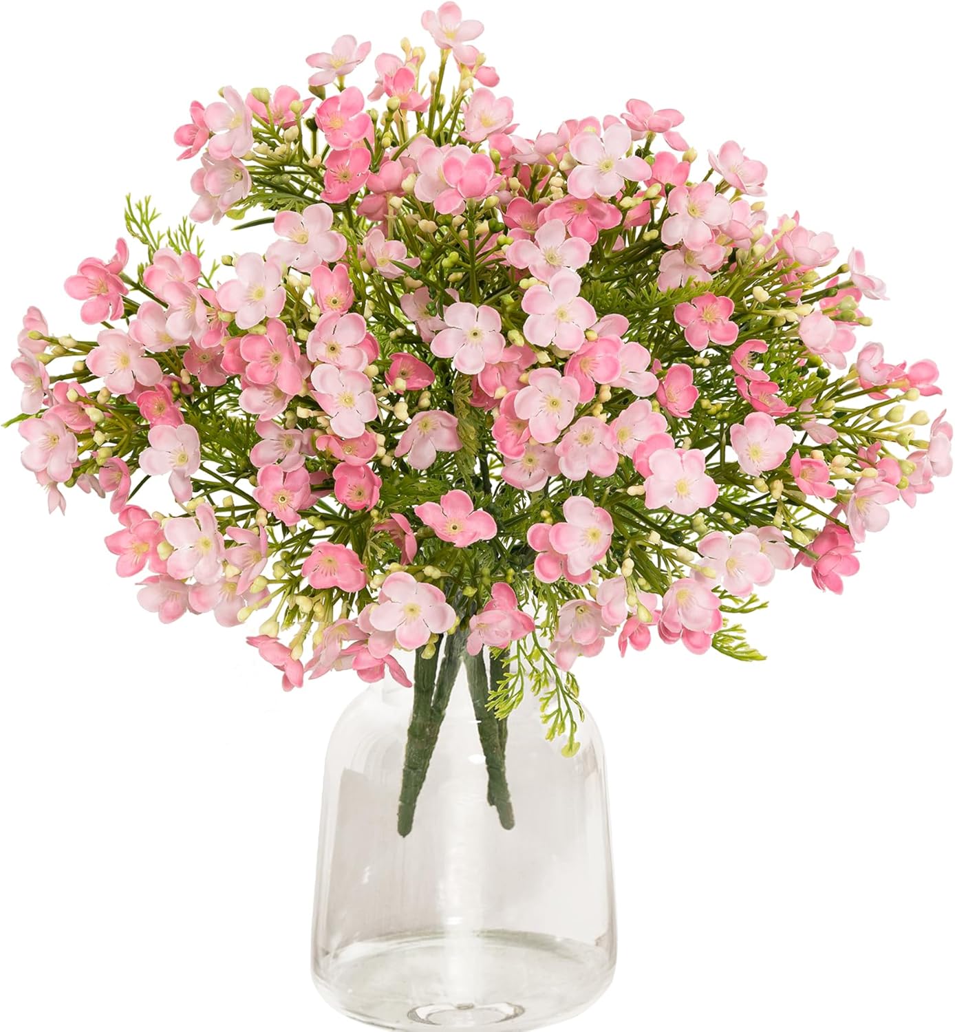 UV Resistant Plastic Hydrangea Flowers 4pcs Pink