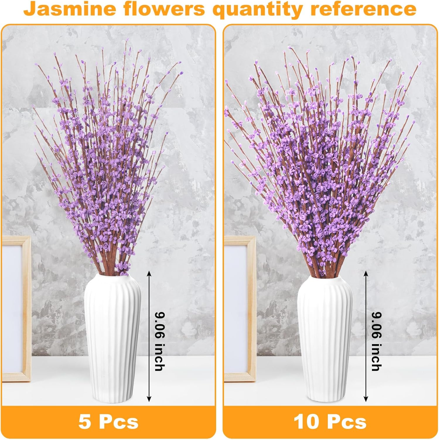 5 Pcs 295 Inch Artificial Jasmine Flowers for Home Office Wedding Centerpieces