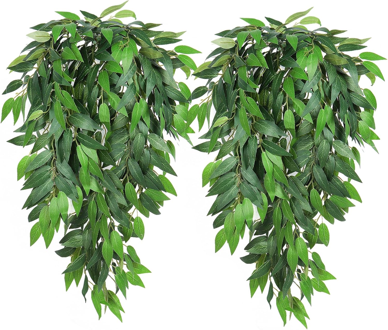 Artificial Hanging Willow Leaves Vine Twigs 2PC Decorations