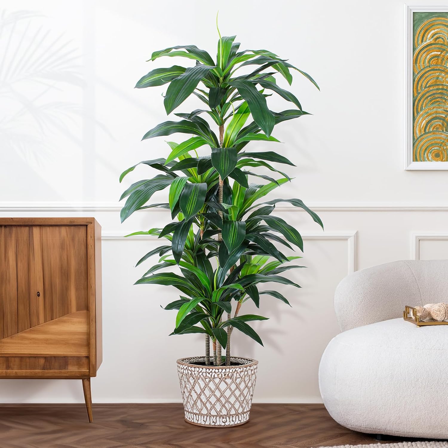 YEPDIN 5 FT Artificial Dracaena Tree with Pot