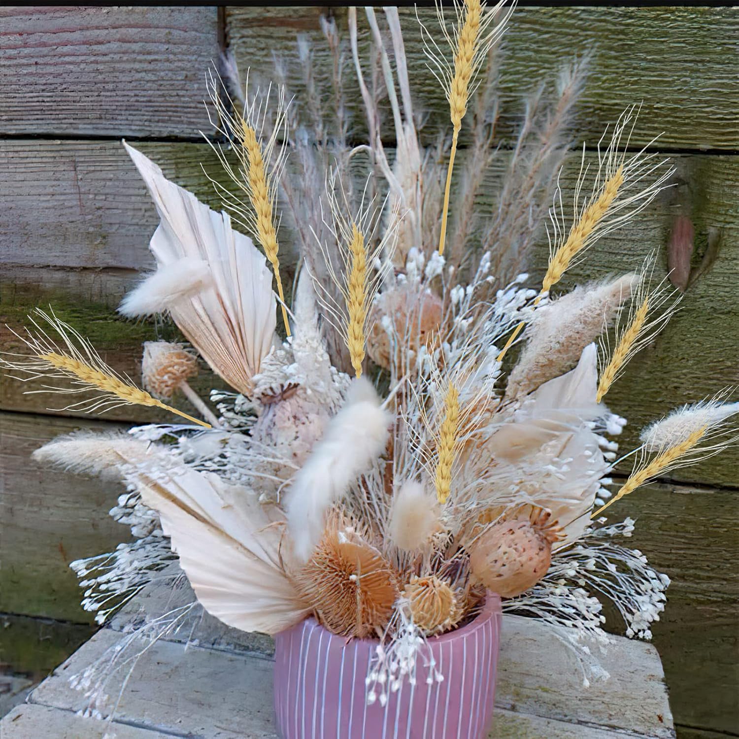 CISDUEO 100 Pcs Natural Dried Wheat Stalks Bundle