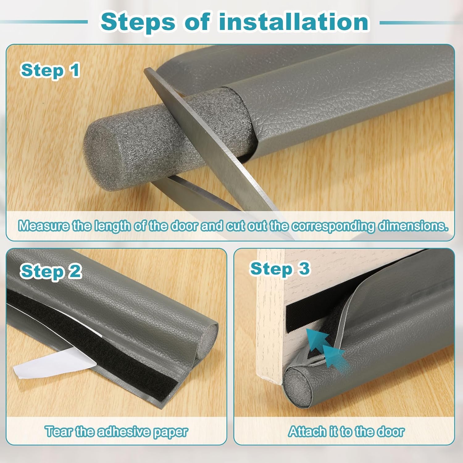 Uxcell 2Pcs 37 Inch Door Draft Stopper