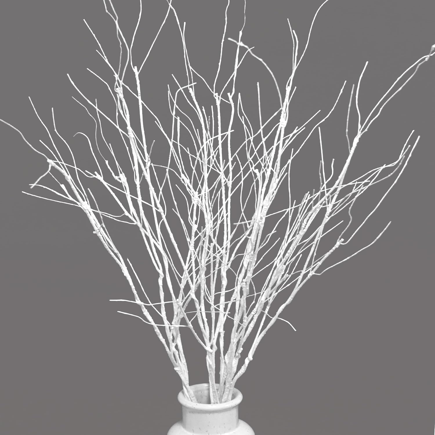 10PCS White Artificial Branches Curly Willow for Vases