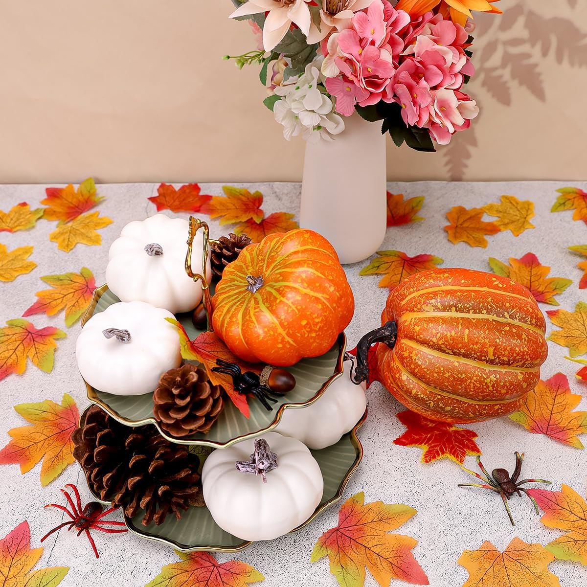 Gresorth 15cm Fake Yellow Pumpkin Halloween Decoration