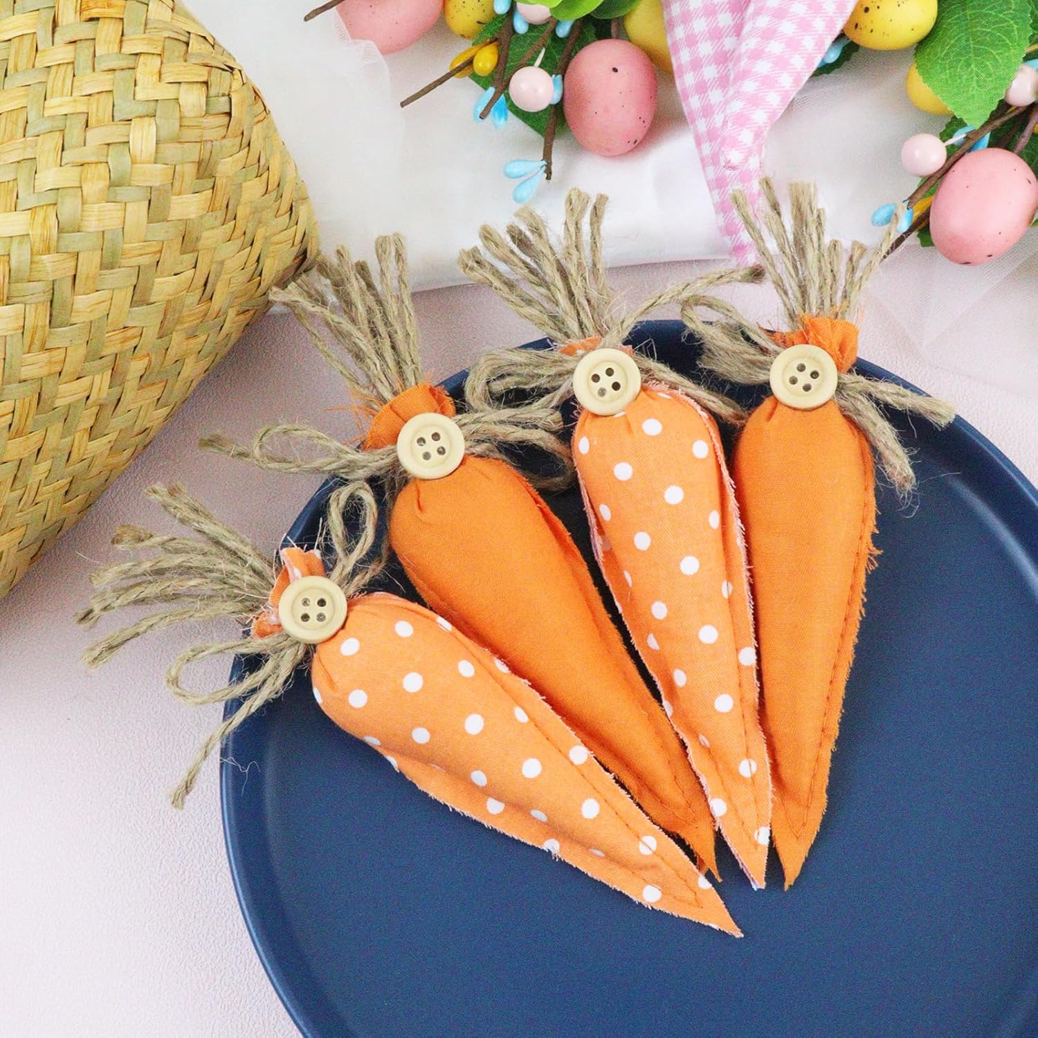 4PCS Easter Artificial Fabric Carrots Decorations